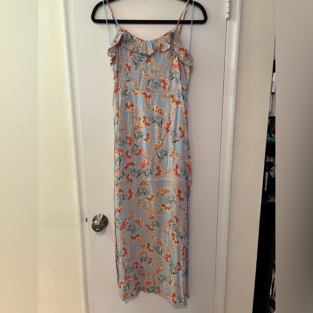 Floral Blue Maxi Dress